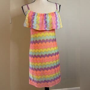 Lilly Pulitzer crocheted sleeveless midi dress preppy striped SZ XS